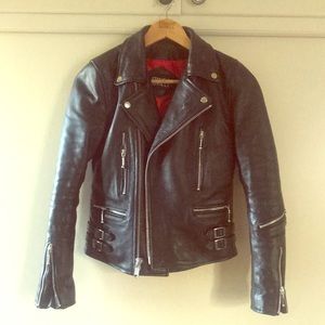 Straight to Hell black leather defector jacket